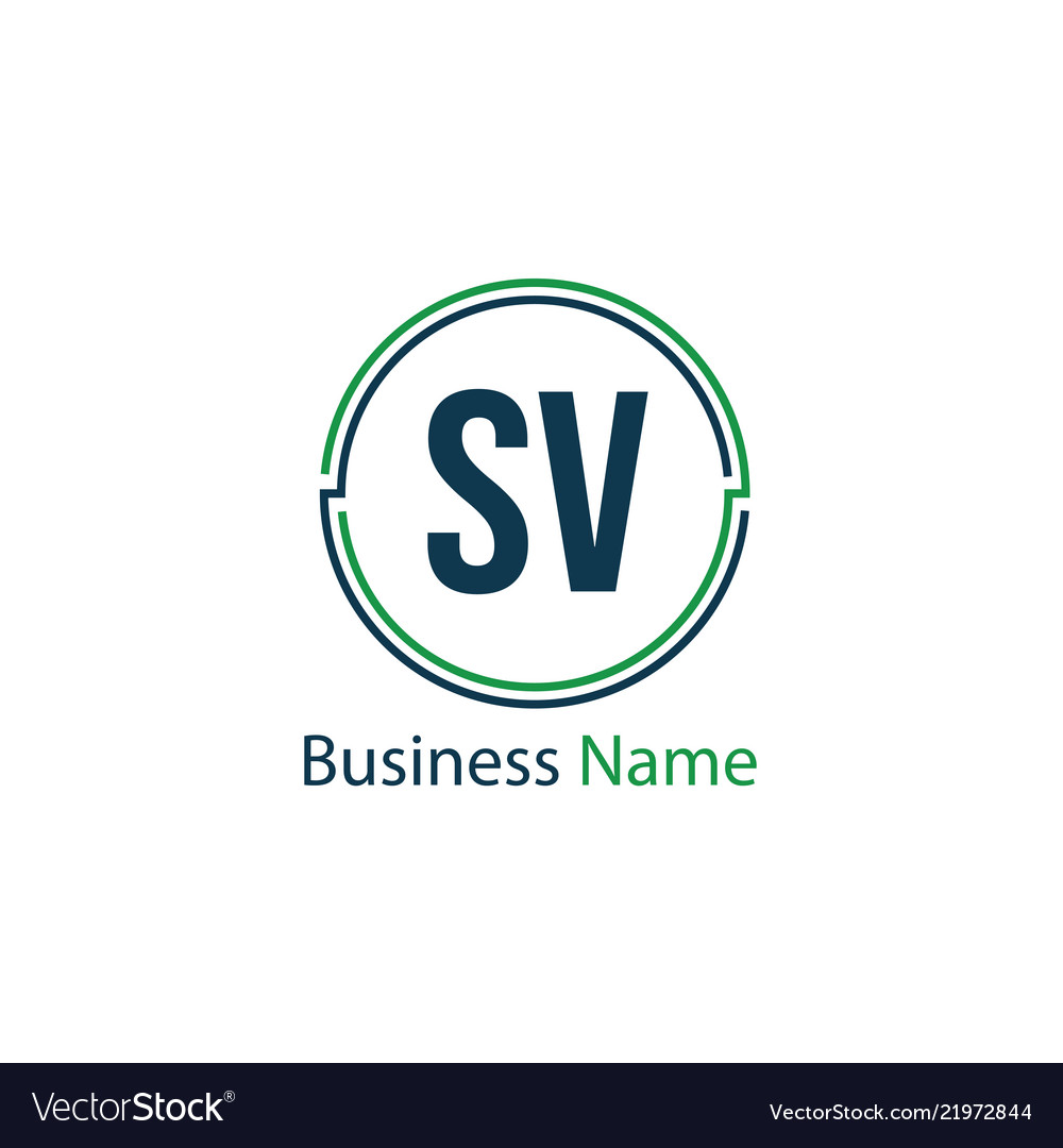 Initial letter sv logo template design Royalty Free Vector