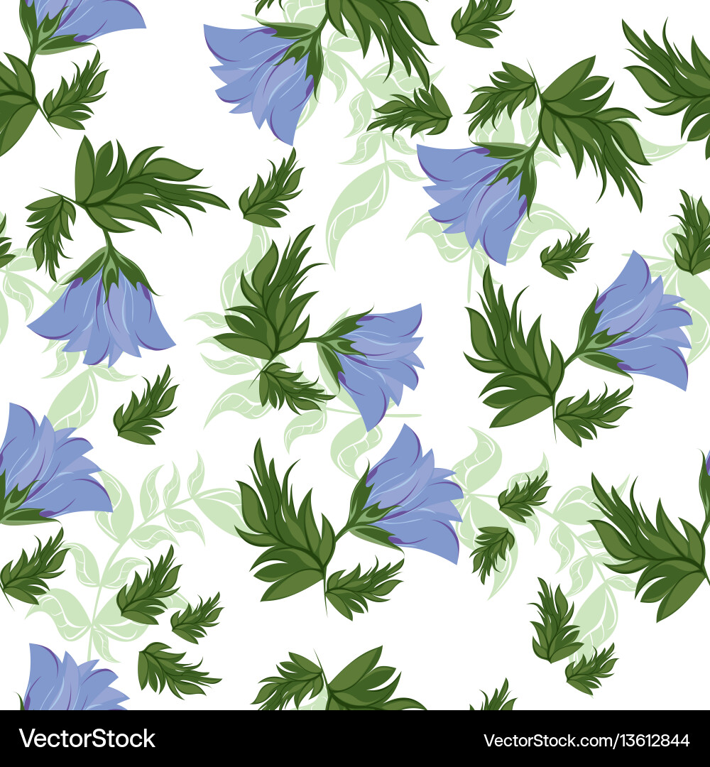 Seamless flowers pattern Royalty Free Vector Image