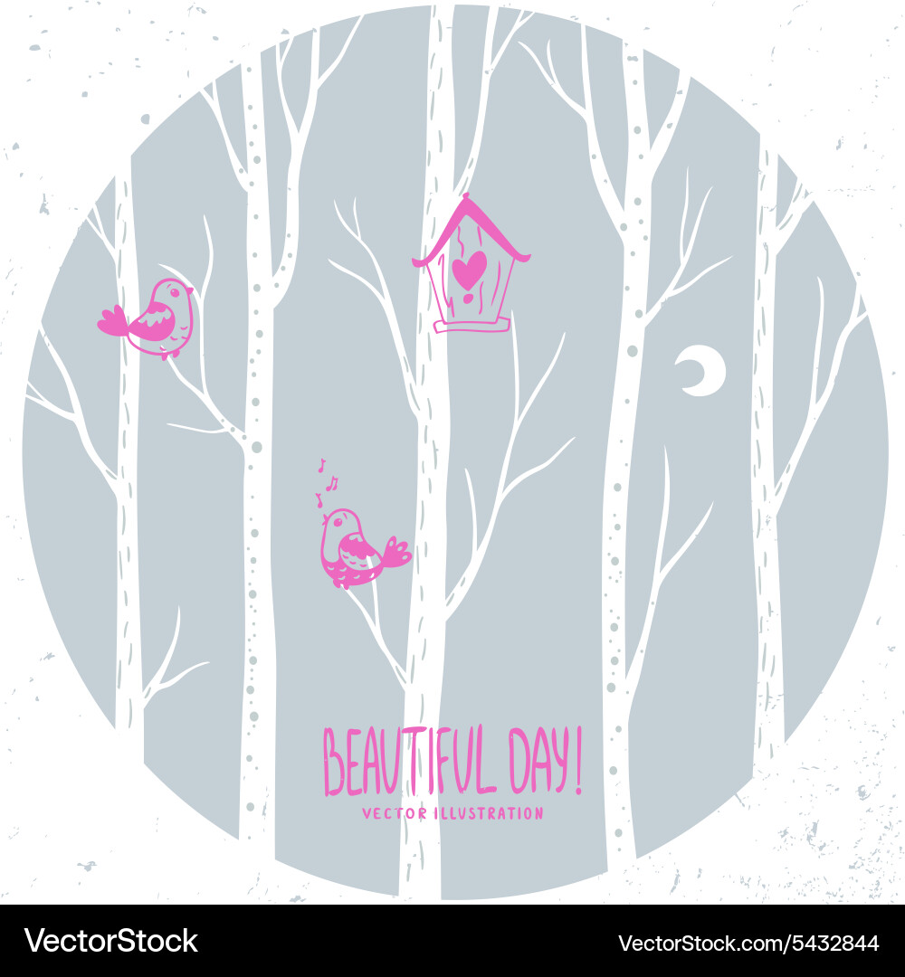 Tree in the frame Royalty Free Vector Image - VectorStock