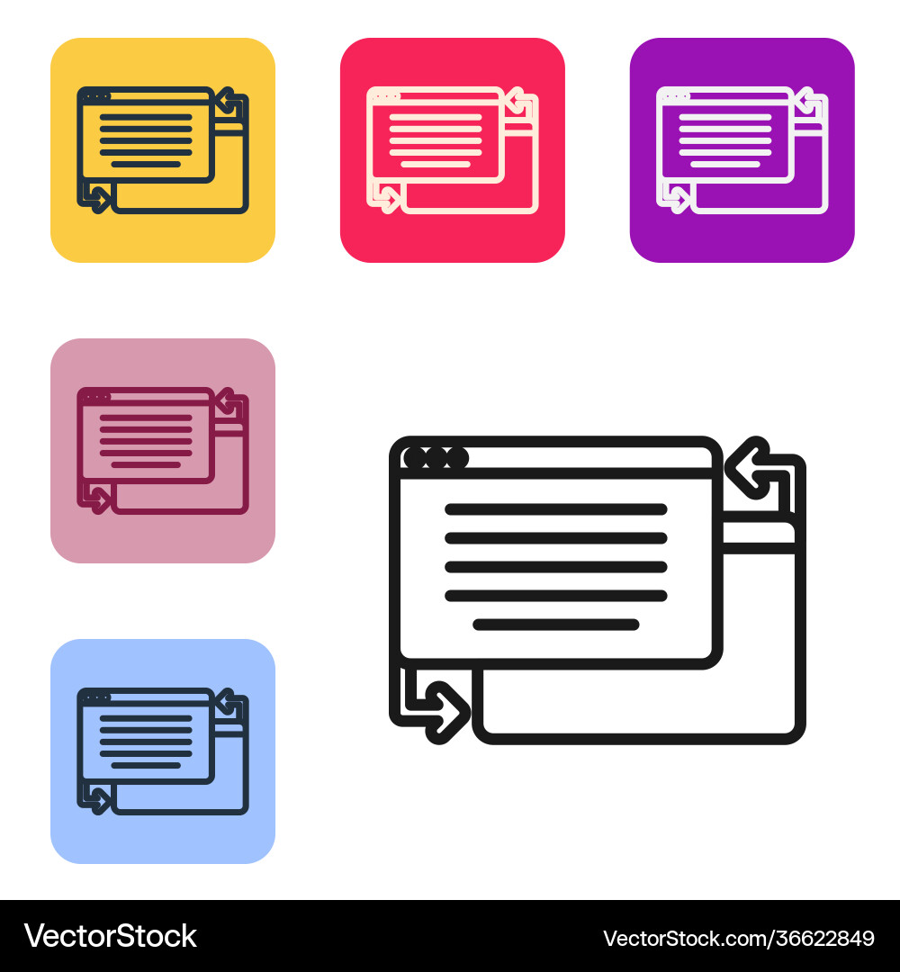 Black line ui or ux design icon isolated on white Vector Image