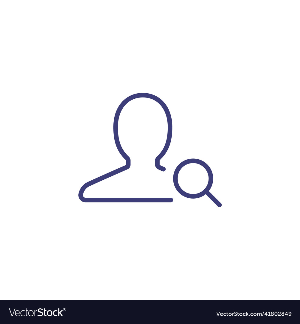 Person people search icon focus talent vector image Person people search icon focus talent