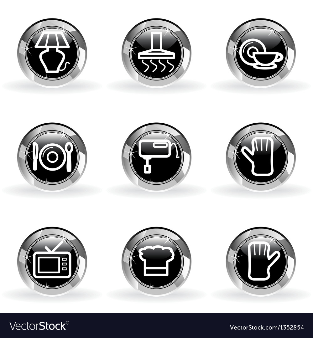 Glossy icon set 33 Royalty Free Vector Image - VectorStock