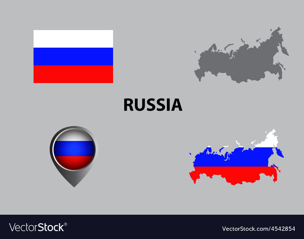 Map Of Russia And Symbol Royalty Free Vector Image