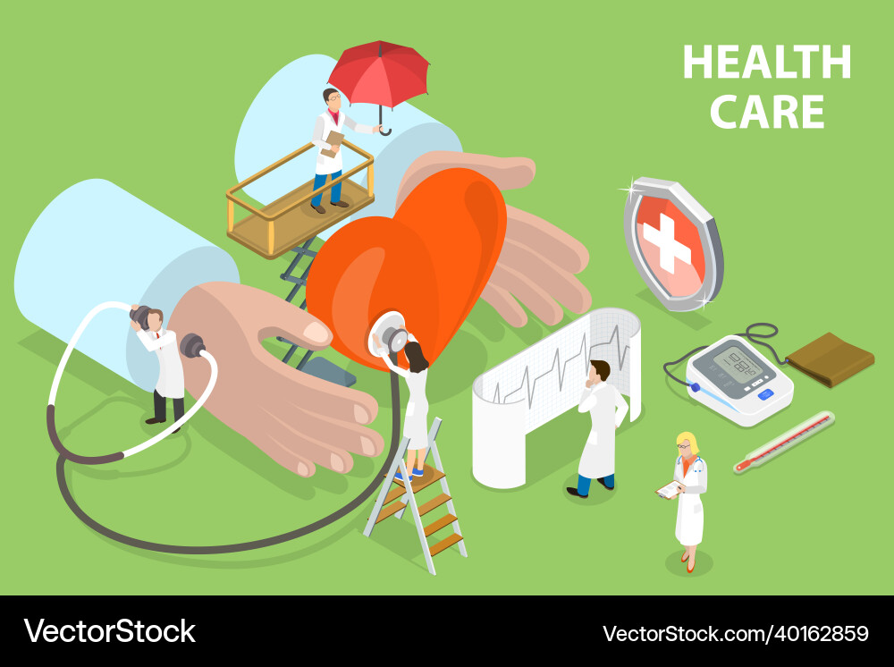 3d isometric flat conceptual Royalty Free Vector Image