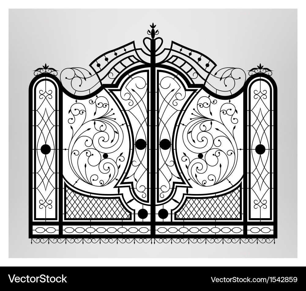 Forged gate Royalty Free Vector Image - VectorStock