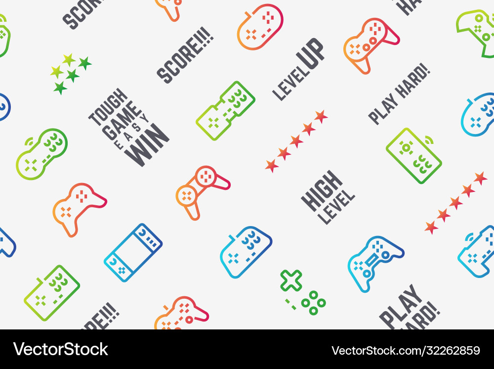 Gamepad pattern seamless texture with console Vector Image