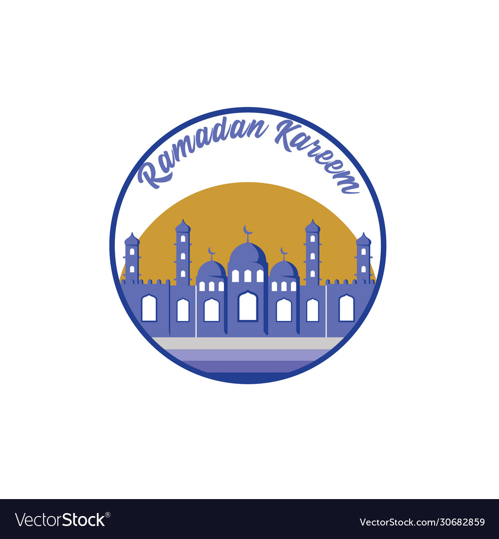 Islamic mosque logo Royalty Free Vector Image - VectorStock