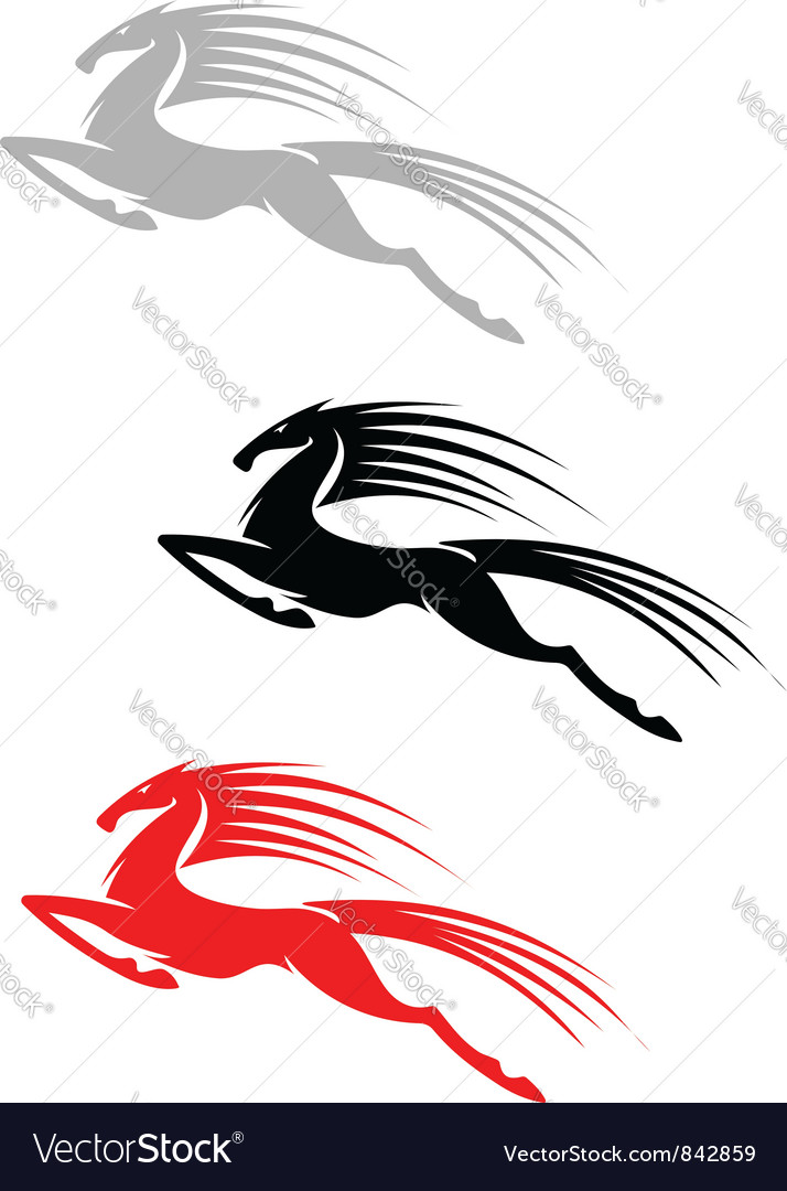 jumping mustang symbol royalty