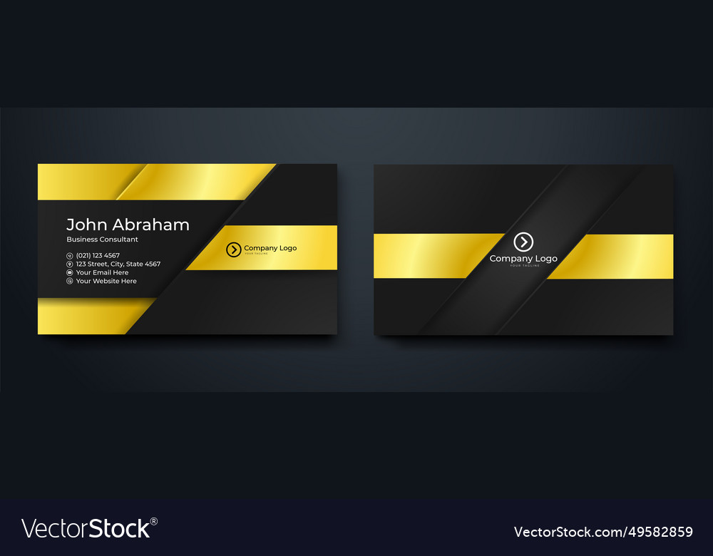 Modern luxury black and gold business card design