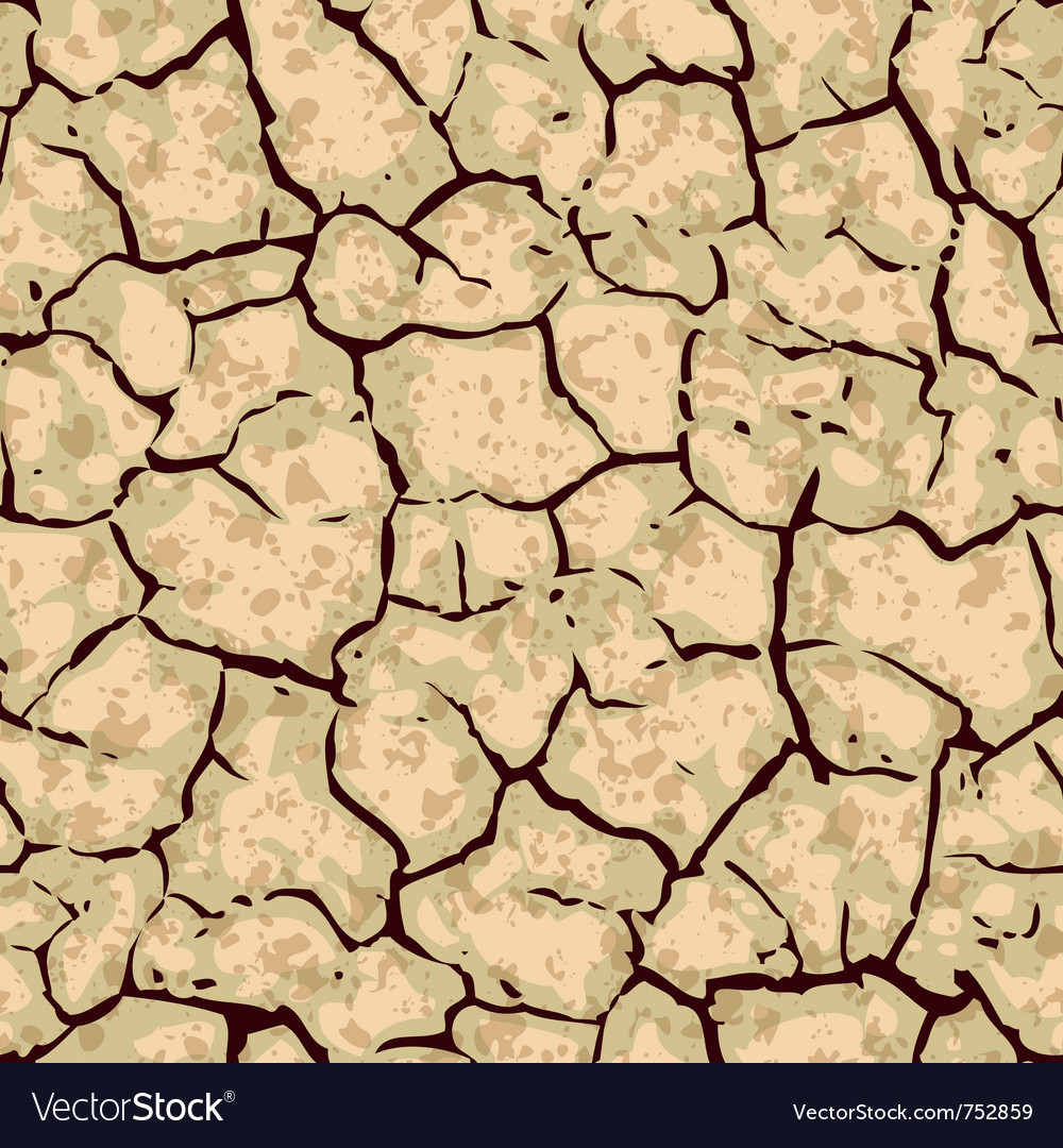 seamless cracked ground background pattern vector image