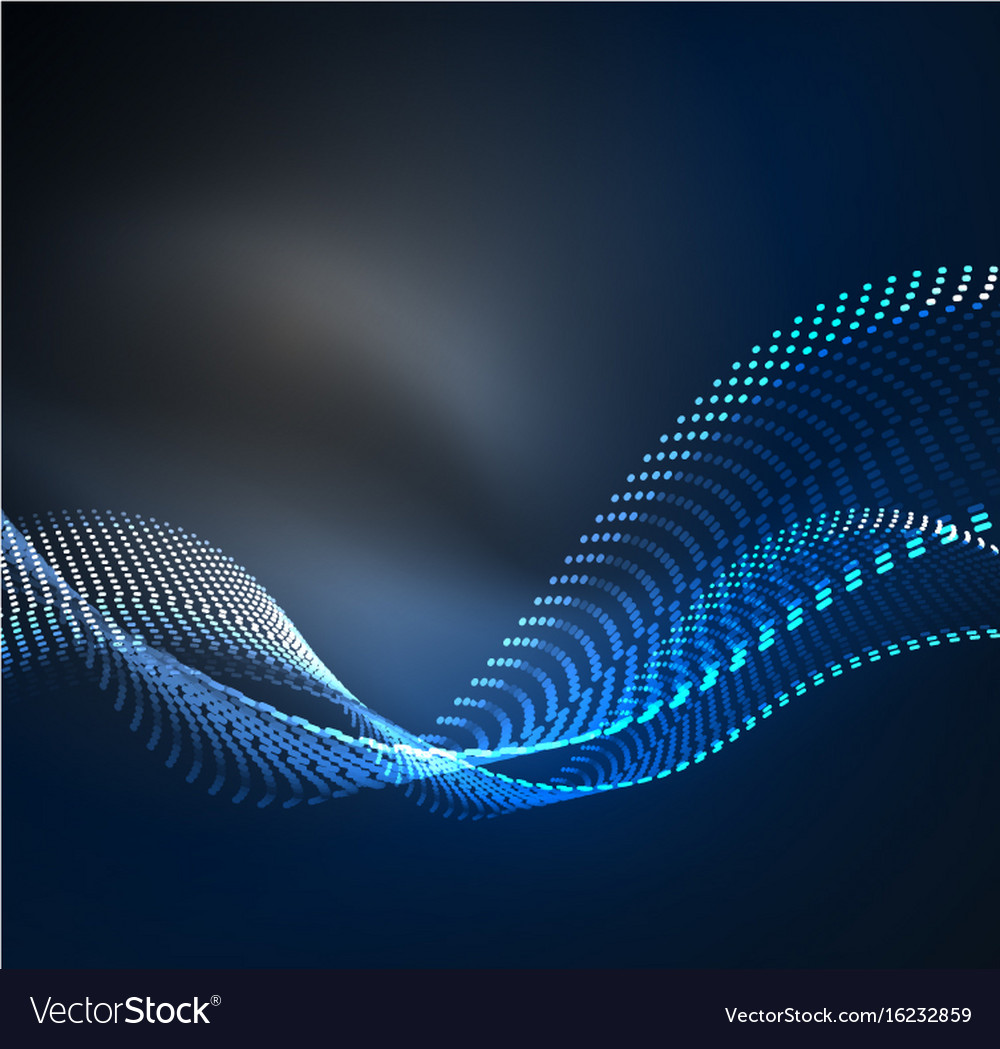 Wave particles background Royalty Free Vector Image