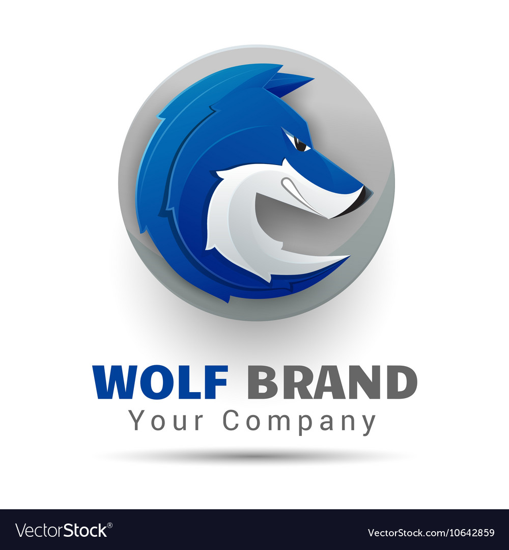 Wolf bolt color logo creative colorful abstract