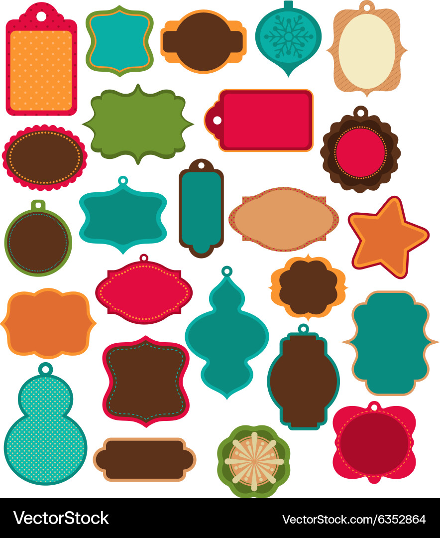 Advent calendar - tags labelselements Royalty Free Vector