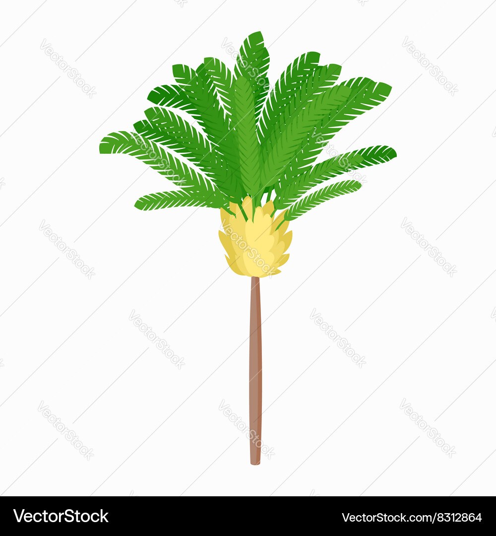 Banana Palm Tree Icon Cartoon Style Royalty Free Vector