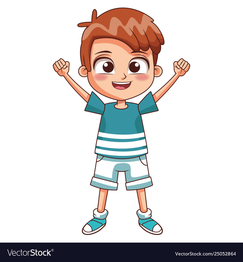 Happy boy cartoon Royalty Free Vector Image - VectorStock