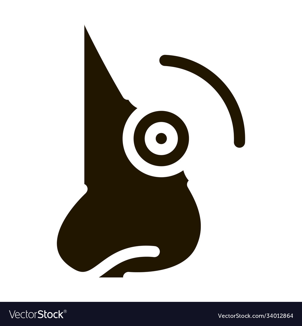 Nose pain icon glyph