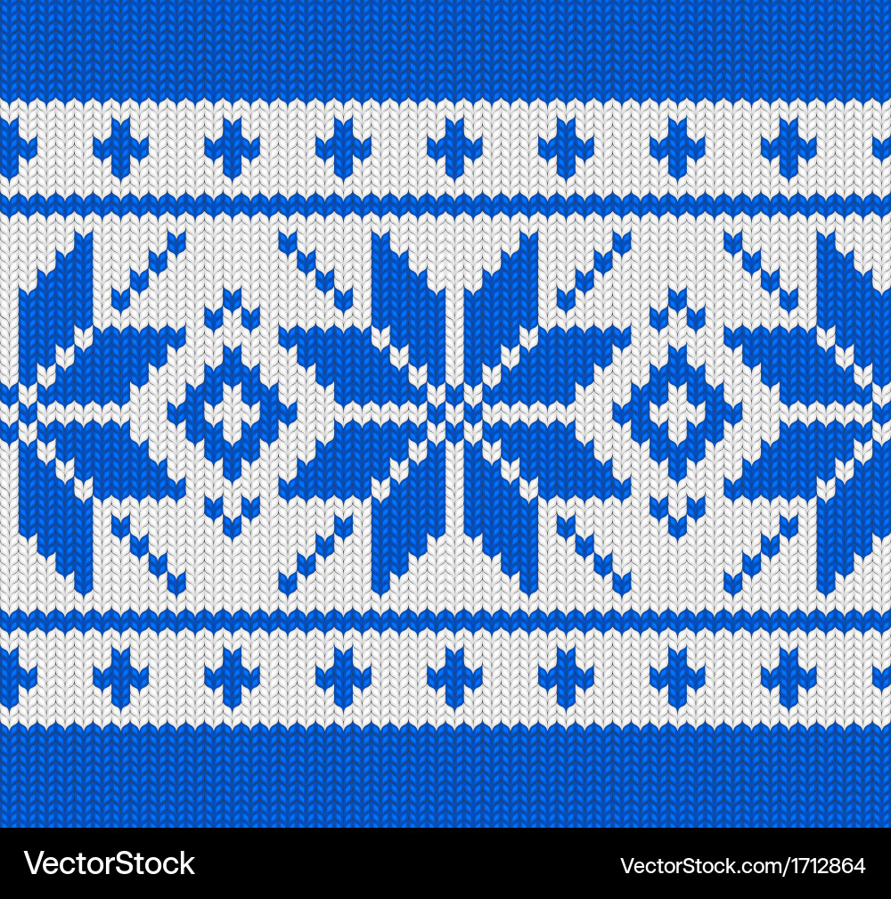 Skandinavian knitted pattern Royalty Free Vector Image
