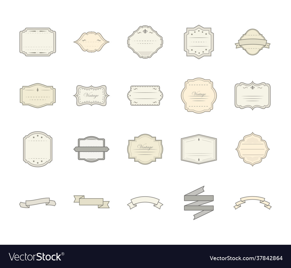 Vintage labels badges Royalty Free Vector Image