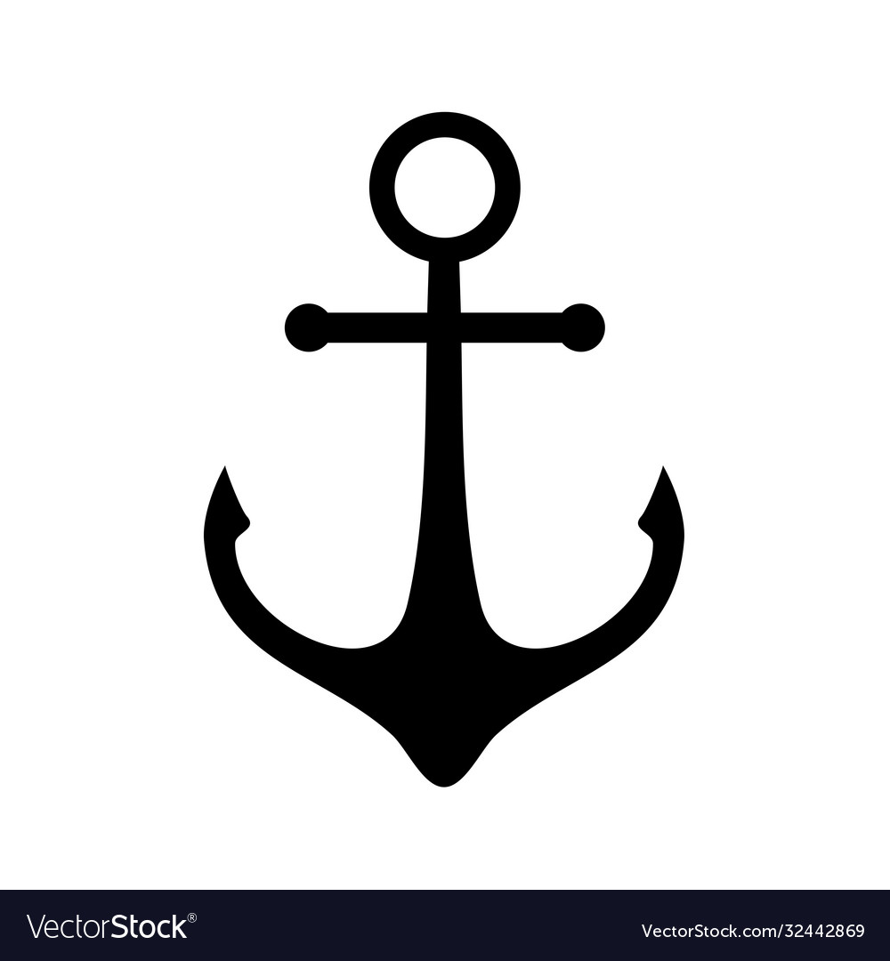 Anchor icon isolated on white background Vector Image