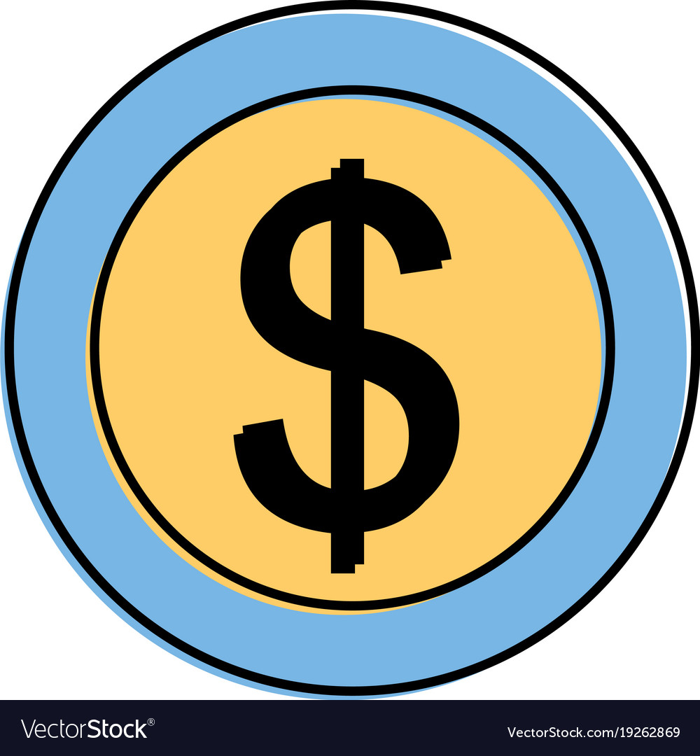 Dollar money currency cash icon Royalty Free Vector Image