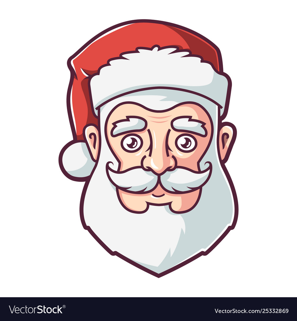 Face santa claus Royalty Free Vector Image - VectorStock