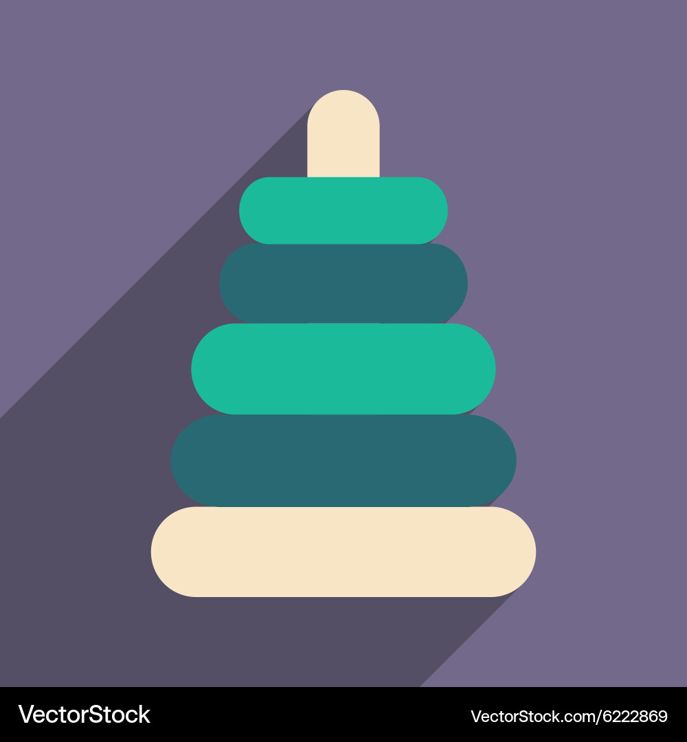 Flat with shadow icon and mobile application Vector Image