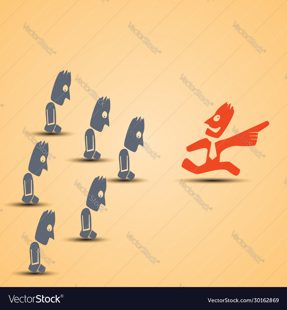 Leader in group Royalty Free Vector Image - VectorStock