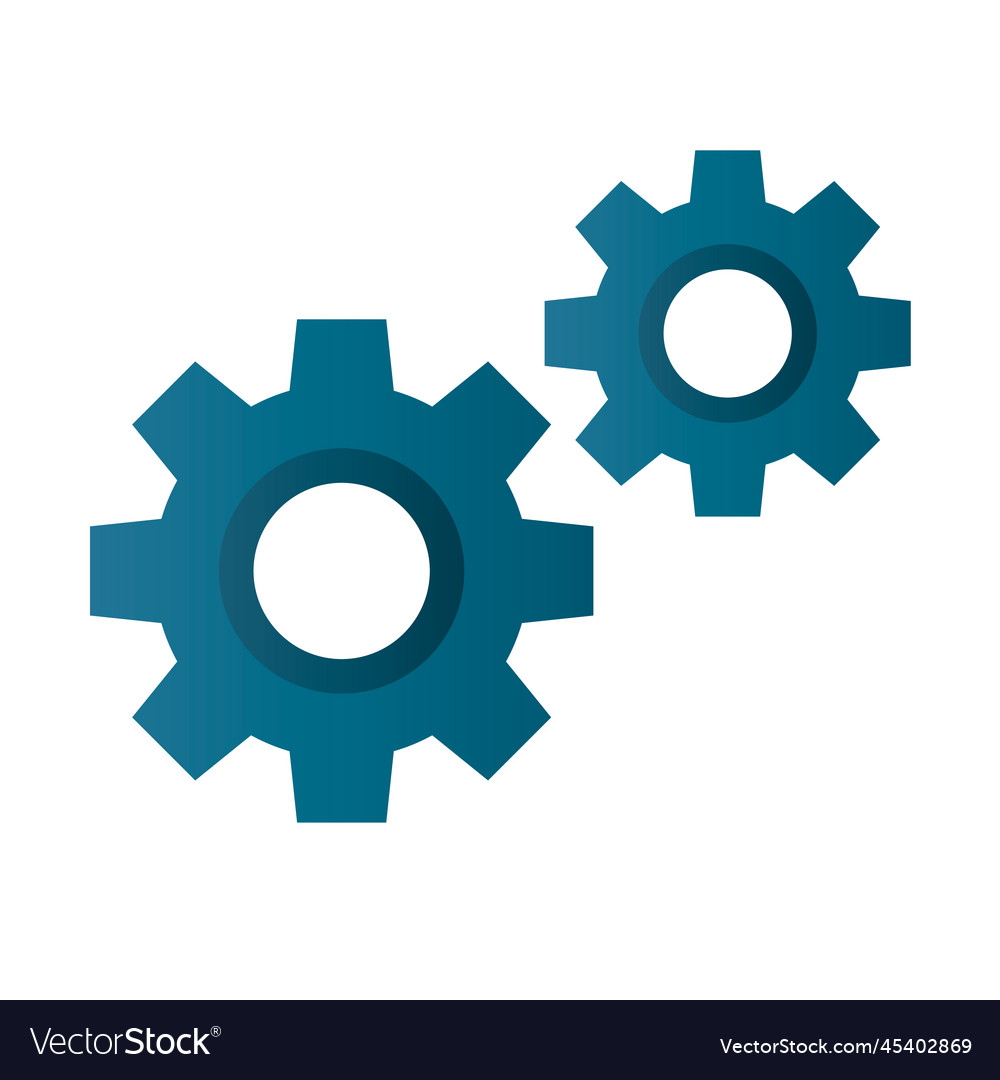 Modern gears icon or system configuration icon Vector Image