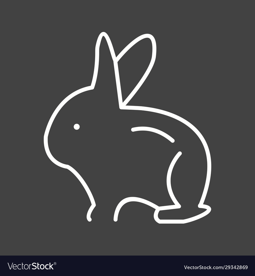 Unique rabbit line icon