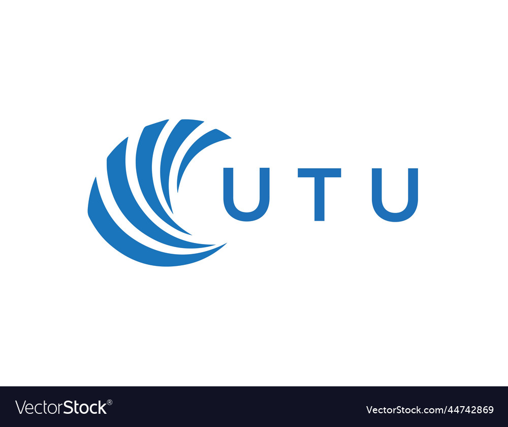 Utu letter logo design on white background Vector Image