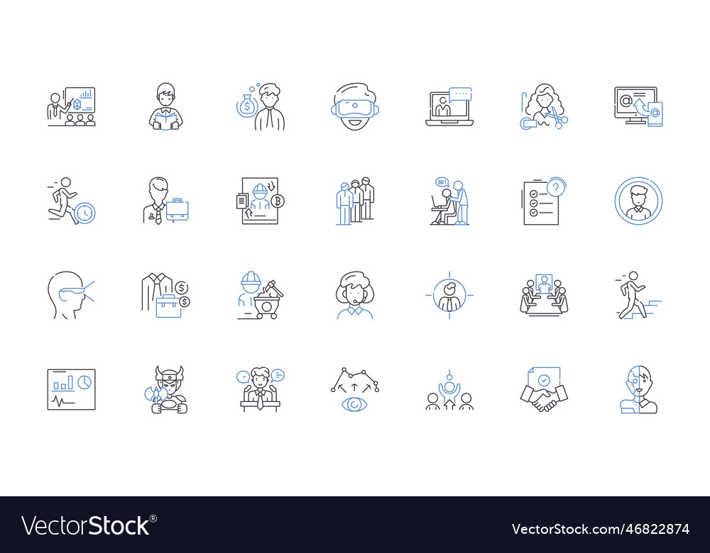 User gratification line icons collection