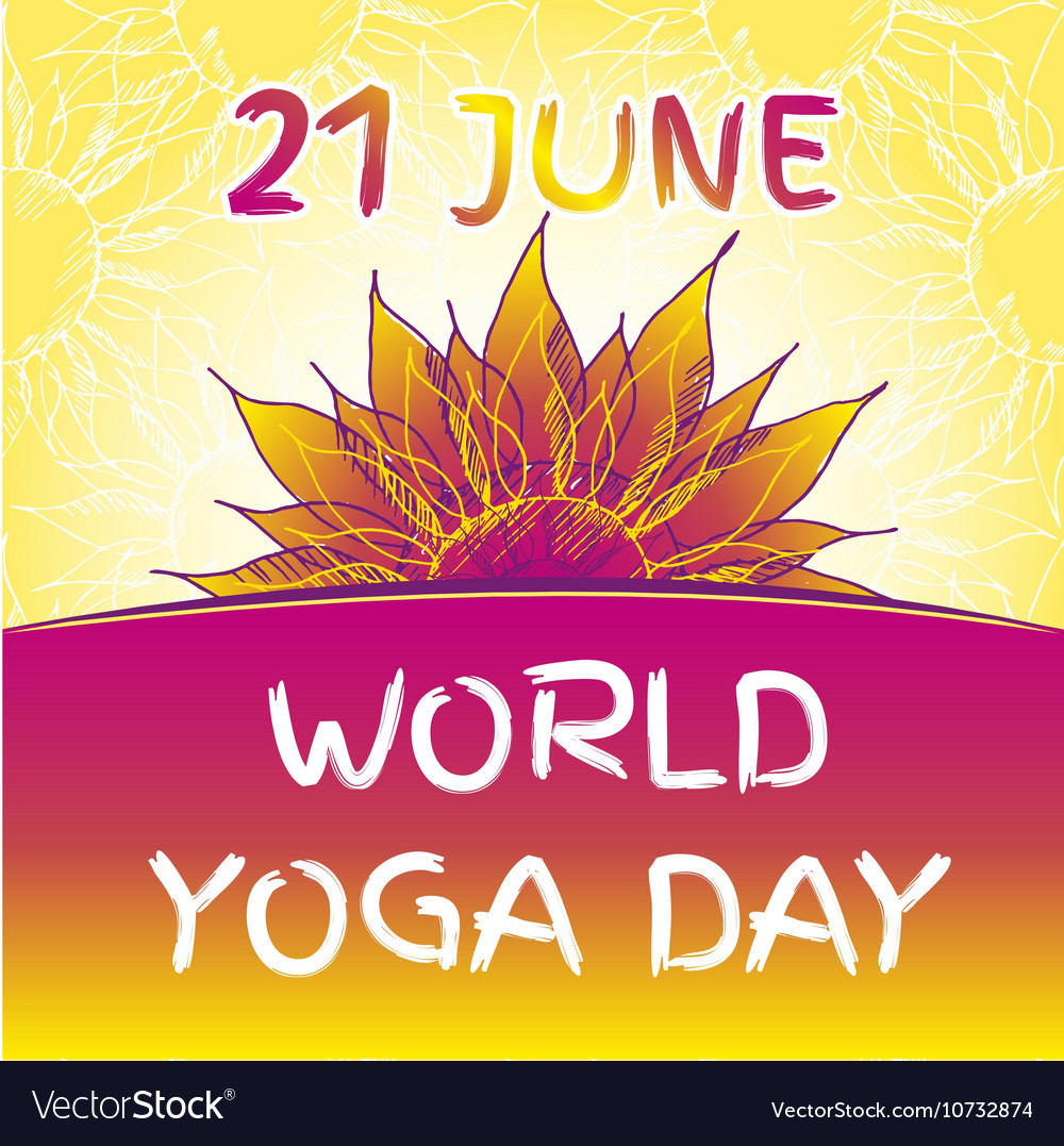 Yoga world day Royalty Free Vector Image - VectorStock