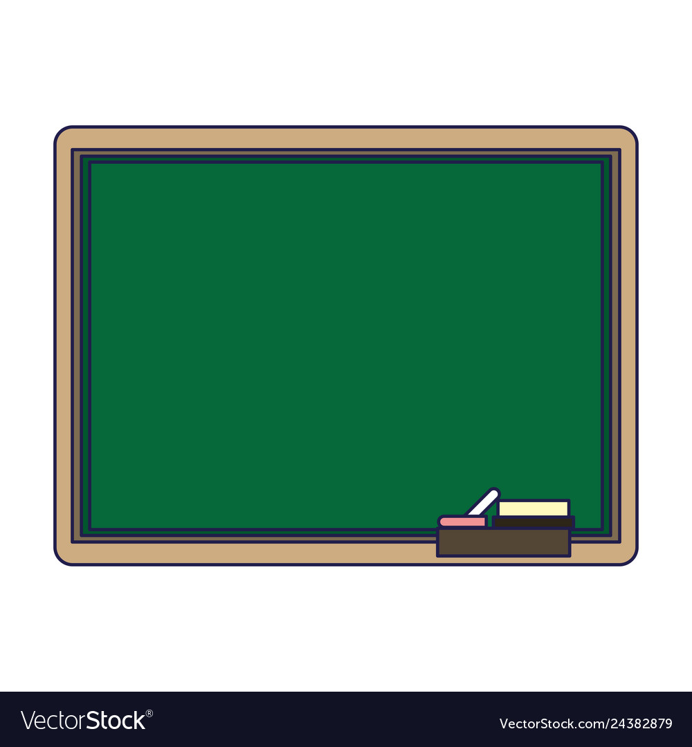 Blakboard with chalks and eraser blue lines Vector Image