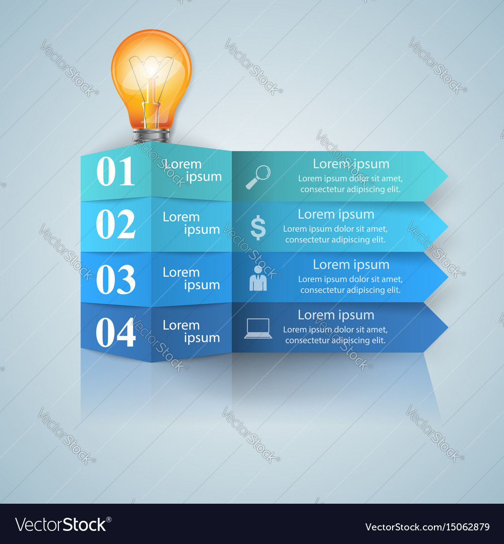 Business infographics origami style Royalty Free Vector