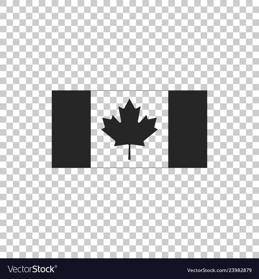 Canada flag icon on transparent background Vector Image