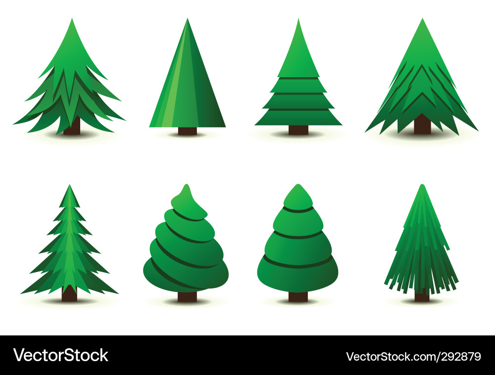 Christmas trees Royalty Free Vector Image - VectorStock