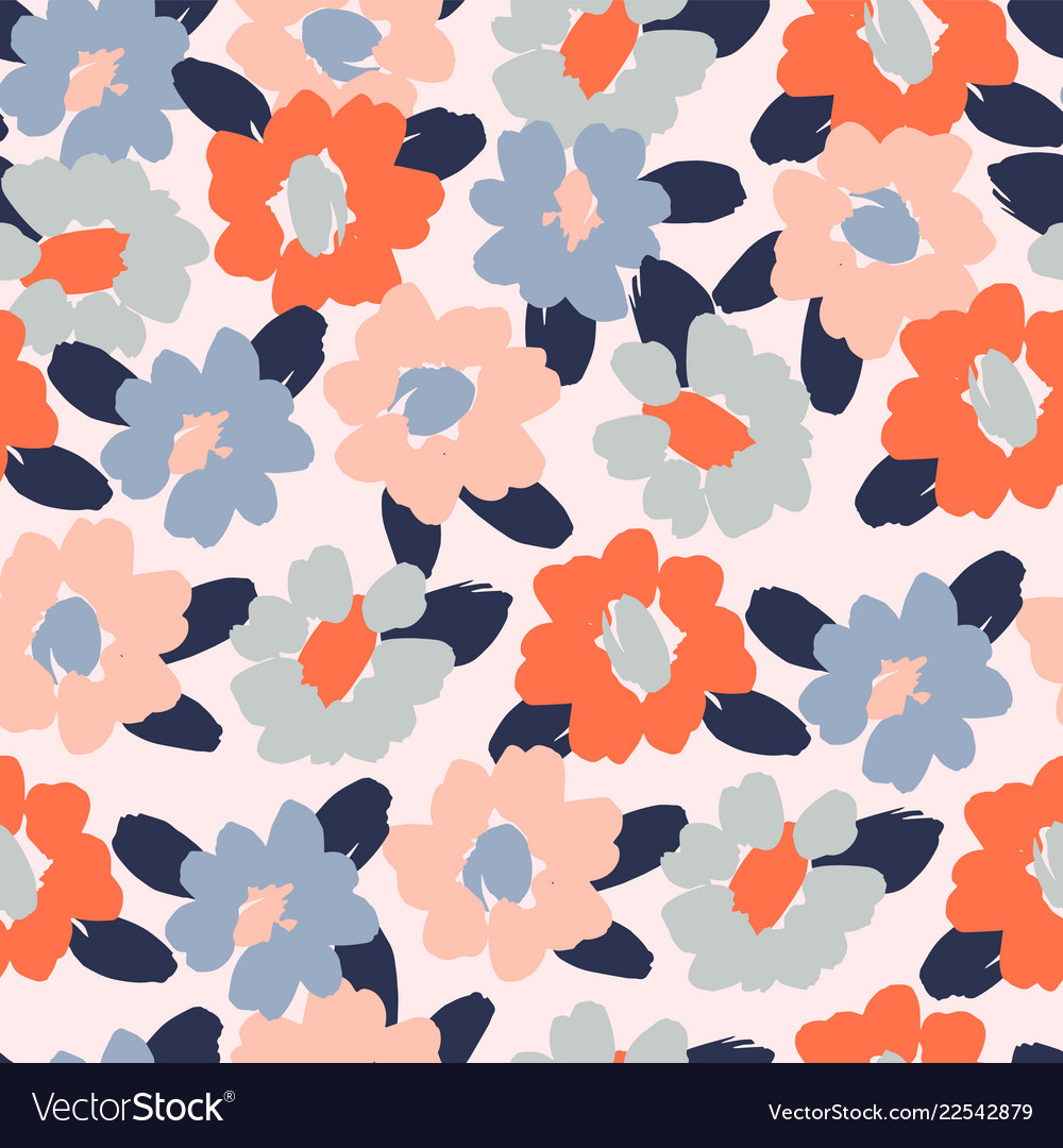 Floral abstract seamless pattern design