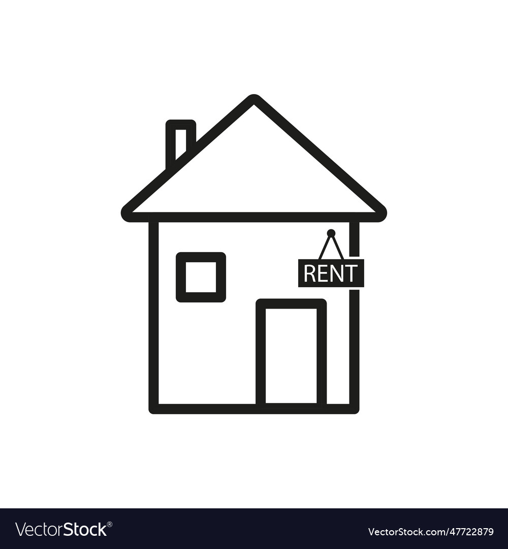 House rent icon property rental symbol Royalty Free Vector