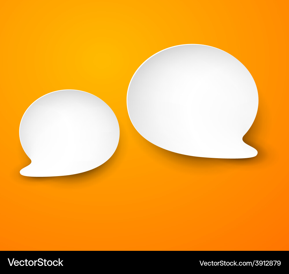 Paper white speech bubbles Royalty Free Vector Image