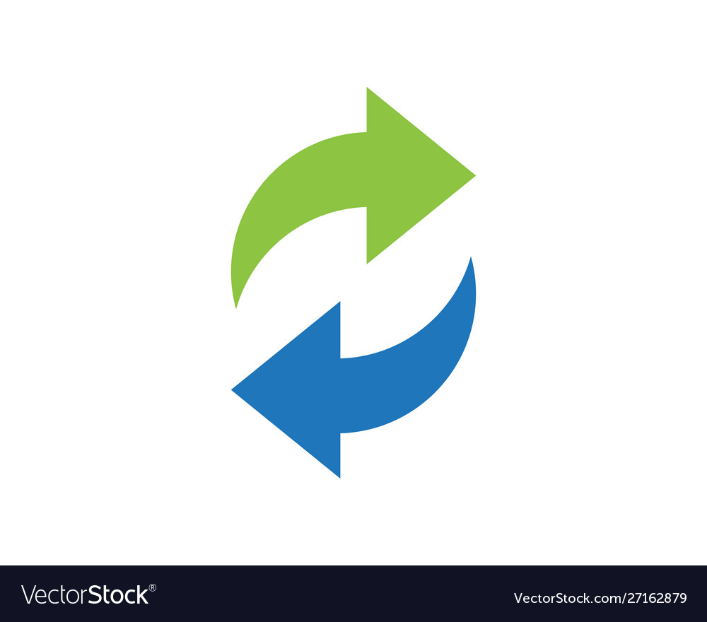 Symbol bidirectional arrows data transfer Vector Image