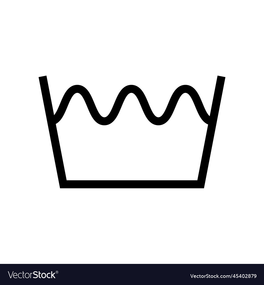 Washing symbol for laundry Royalty Free Vector Image