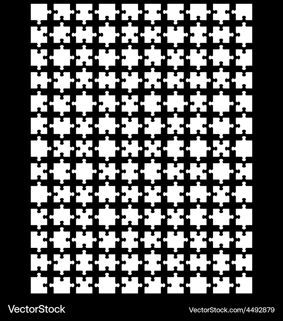 White puzzle Royalty Free Vector Image - VectorStock