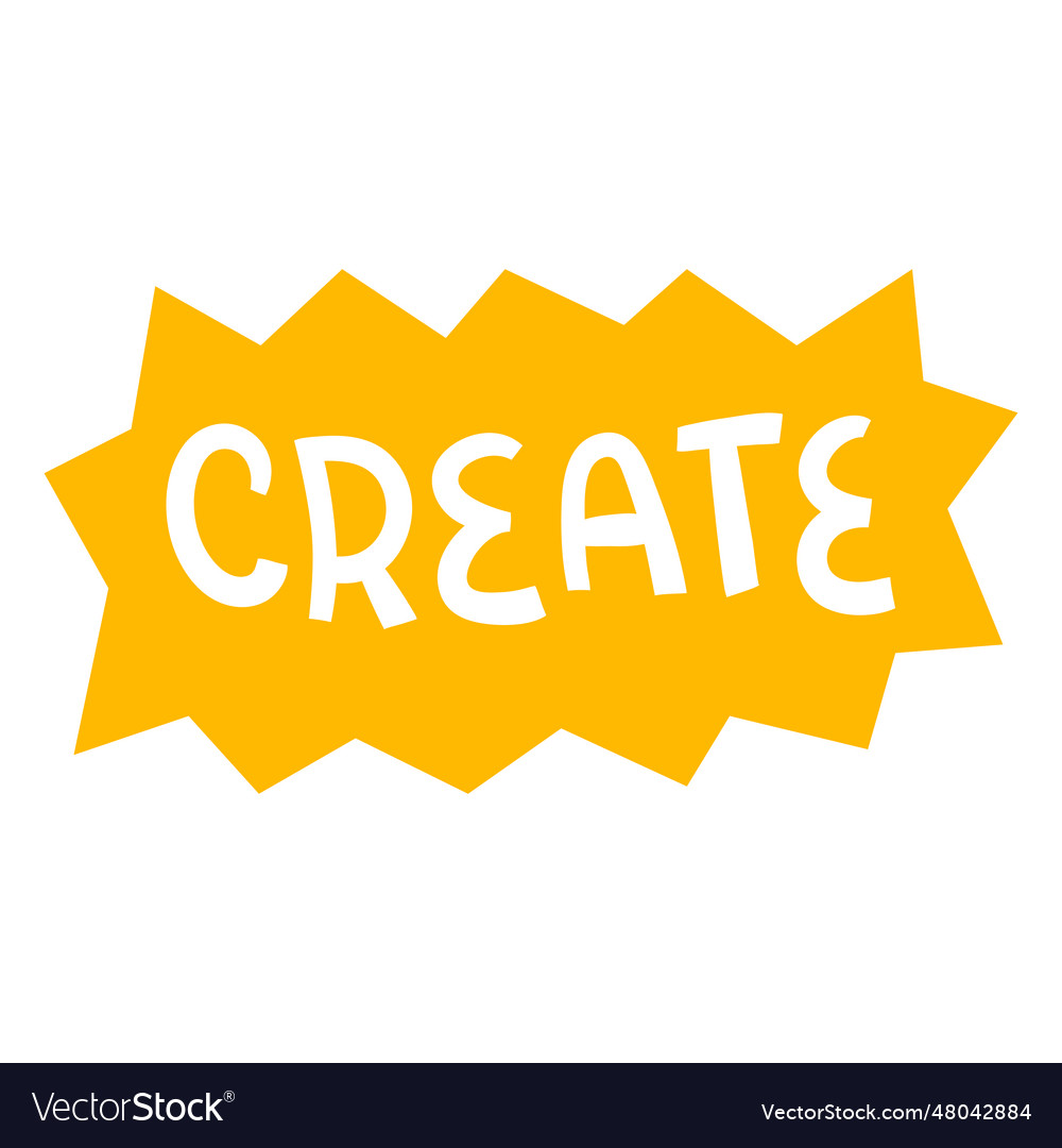 Create hand written badge Royalty Free Vector Image