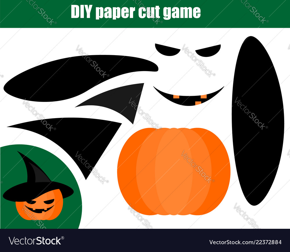 Cut and glue children educational creative game