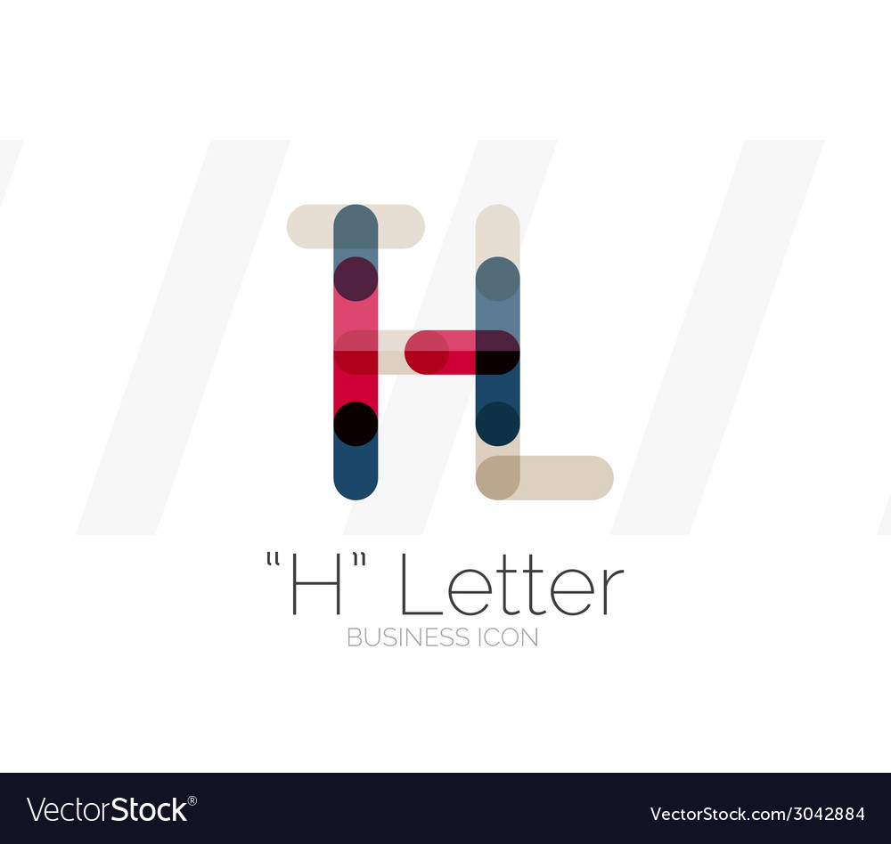 H letter logo minimal line design