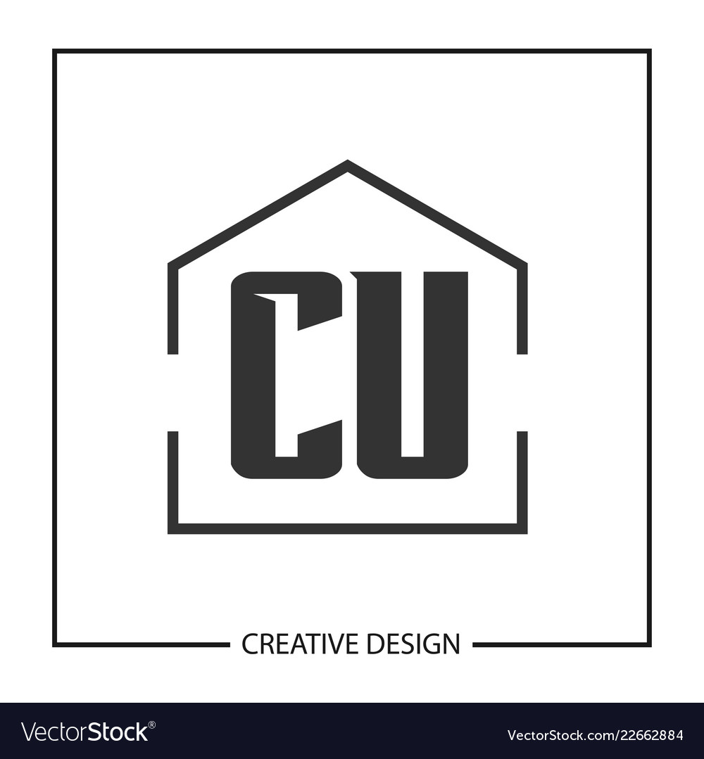 Original Brief Cu Logo Vorlage Design