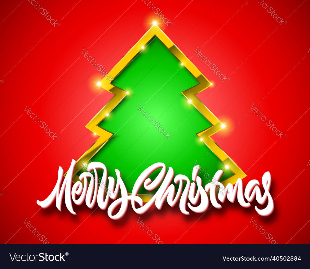 Merry christmas card with handdrawn Royalty Free Vector