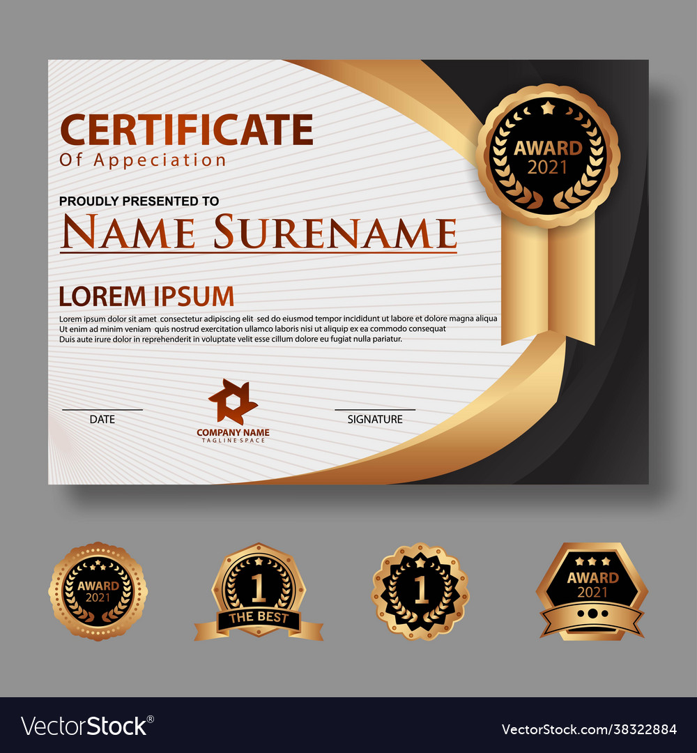 Modern certificate template