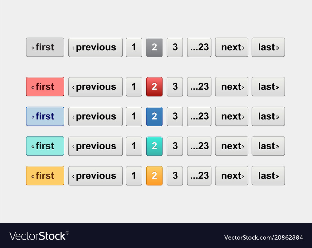 Pagination Bars in verschiedenen Farben Website