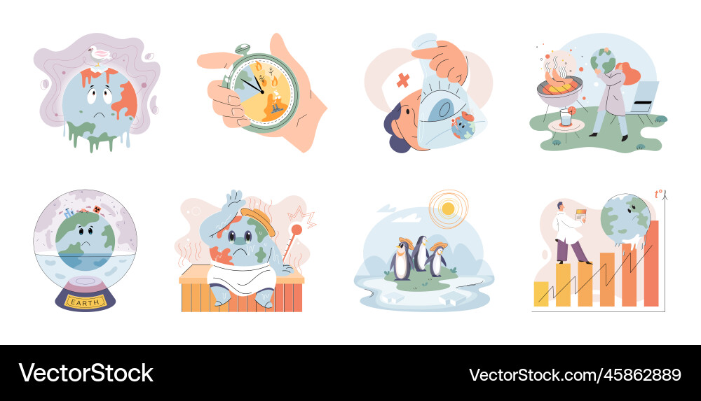 Climate change weather global greenhouse warming Vector Image